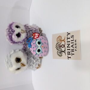 TY Beanie Owl Trio